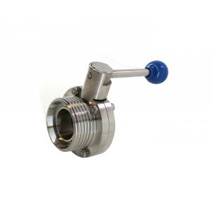 DIN DN 50 Sanitary Butterfly Valve, Weld/Thread (3-position handle)